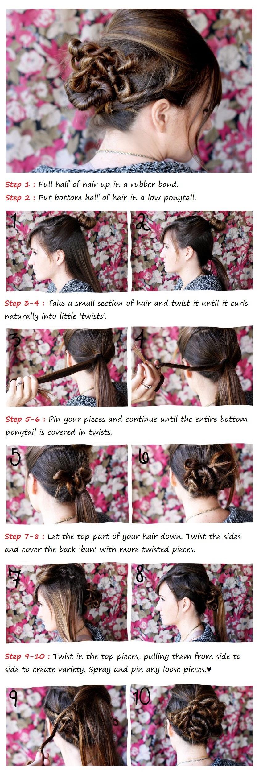 Twisted Bun Tutorial Hairstyles How To 