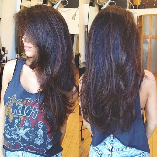 Long Layers Dark Brown Hairstyles How To