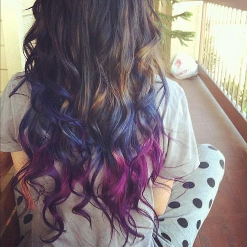 Blue To Purple Dip Hairstyles How To