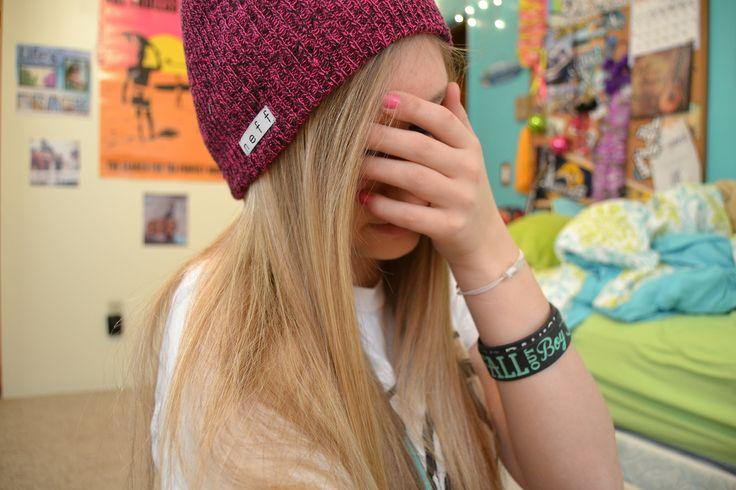 beanie blonde hair