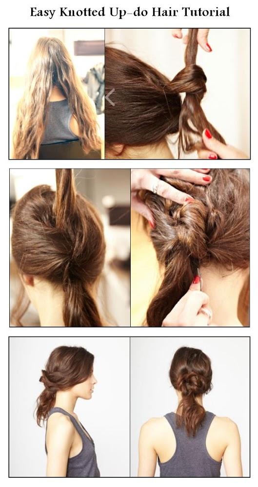 Easy Knotted Up-do Hair Tutorial | Hairstyles How To