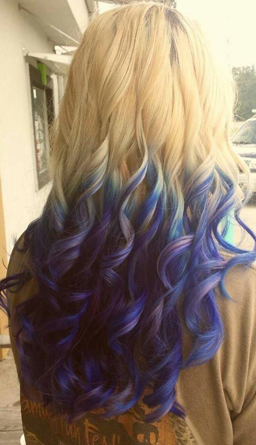 Blonde to Purple Blue Ombre | Hairstyles How To