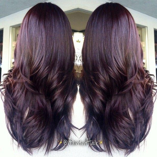Deep Purple Layers | Hairstyles How To