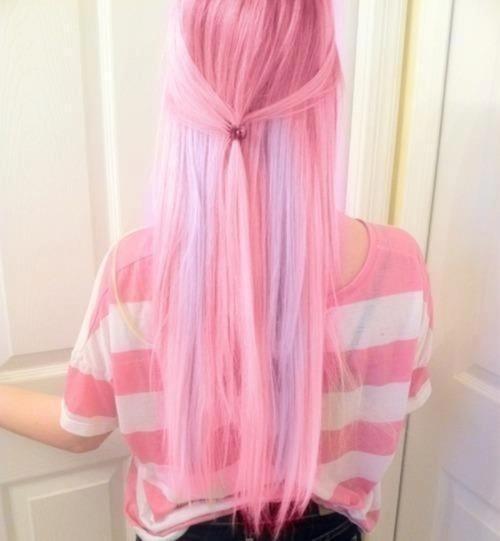 Half Up Pink Hair | Hairstyles How To