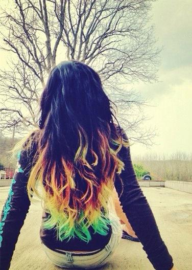 Rainbow Scene Ombre  Hairstyles How To